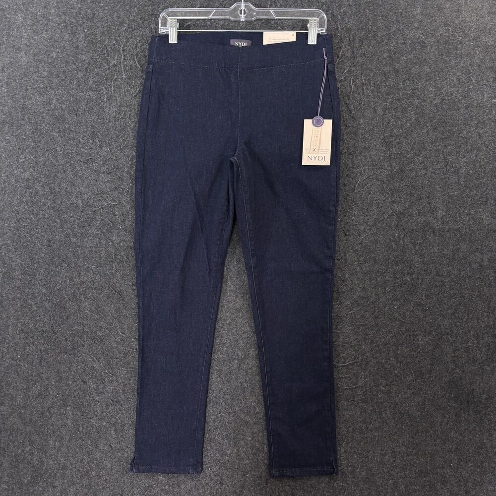 NYDJ Pull On Skinny Ankle Jeans Women's 4 Blue Rinse Lift Tuck Stretch Denim